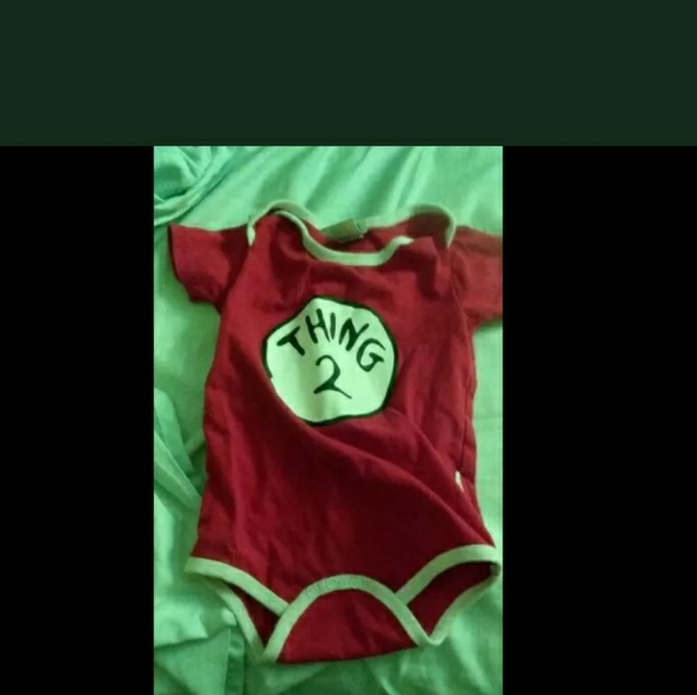 Thing 2 size 18 months onesie
